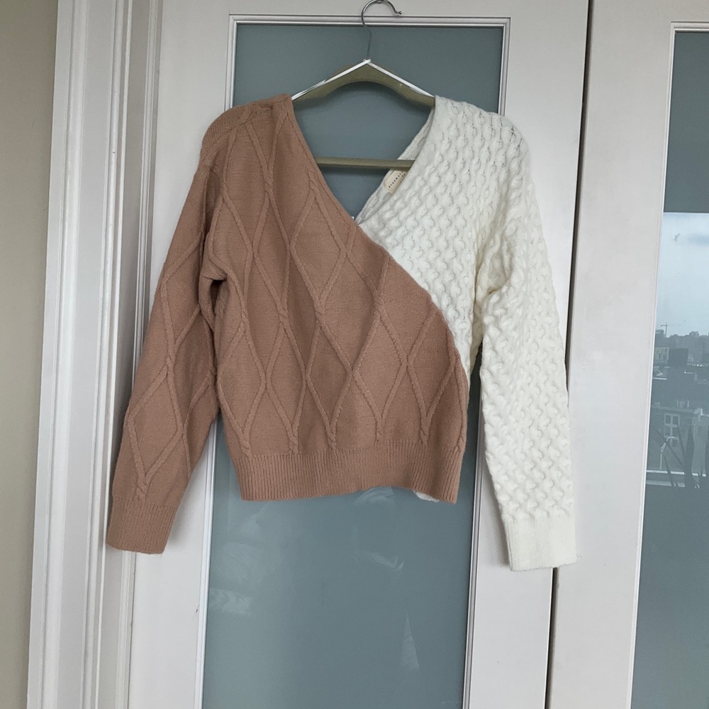 Cropped knot sweater